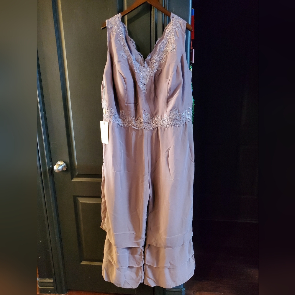 Mother of The Bride Pants Suits for Wedding Chiffon Formal Gown - Picture 4 of 8